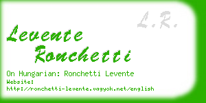 levente ronchetti business card